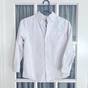 PLACE Boys White Button-Down Shirt Size 7/8 M Cotton Classic Oxford